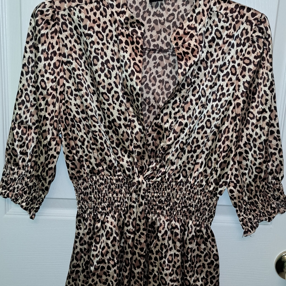 BCBGMaxAzria Leopard Print Blouse